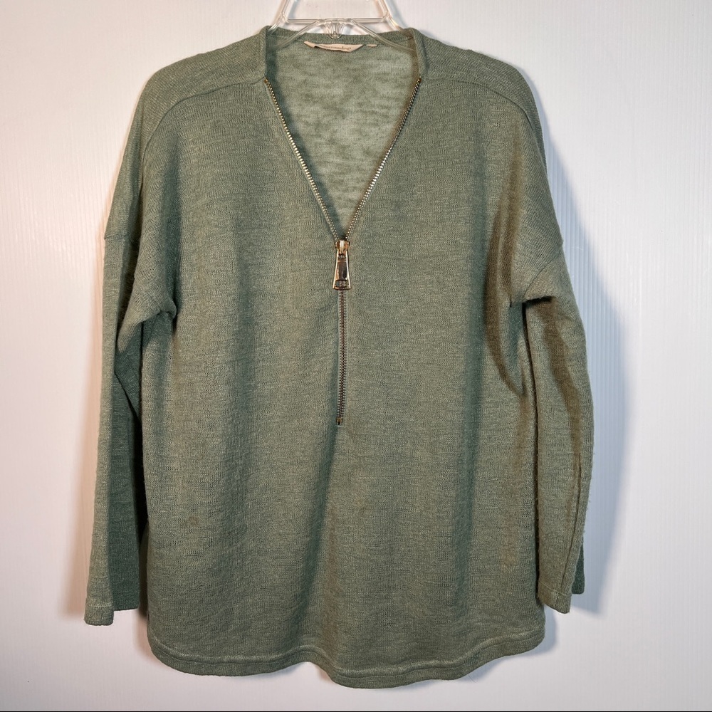 SOFT SURROUNDINGS Valentine Zip Sweater. Mint green. See description for sizes
